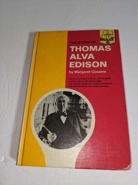 1966 The Story of Thomas Alva Edison #110 Landmark HB Random House RARE MINT